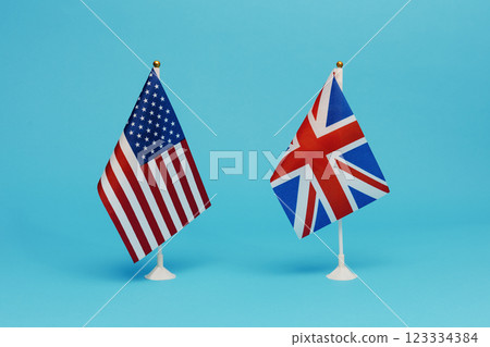 american flag and british flag 123334384