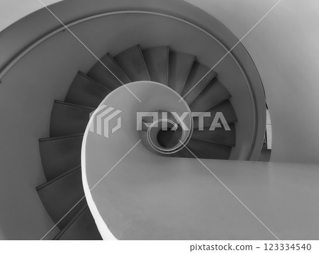 White spiral staircase White spiral staircase 123334540