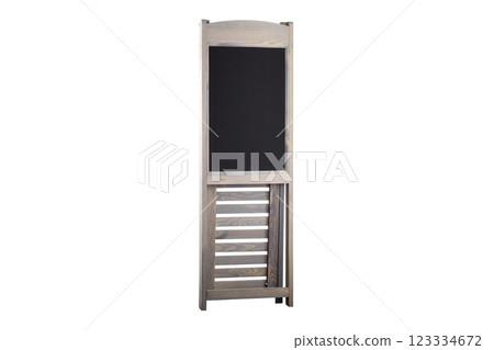 Blackboard easel on a white background 123334672