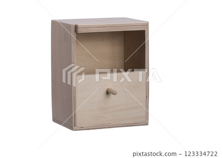 Wooden birdhouse on a white background 123334722
