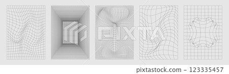 Y2k distorted grid backgrounds 123335457