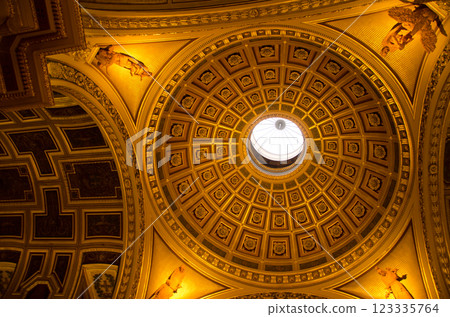 Interior ceiling of the Rennes Cathedral. Interior ceiling of the Rennes Cathedral. 123335764