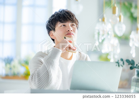 Thinking man 123336055