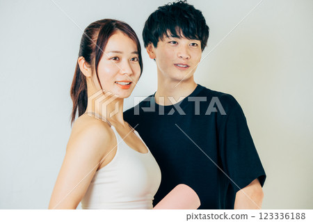 Personal trainer Male and female 123336188