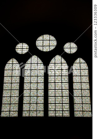 Stained glass windows. 123336309