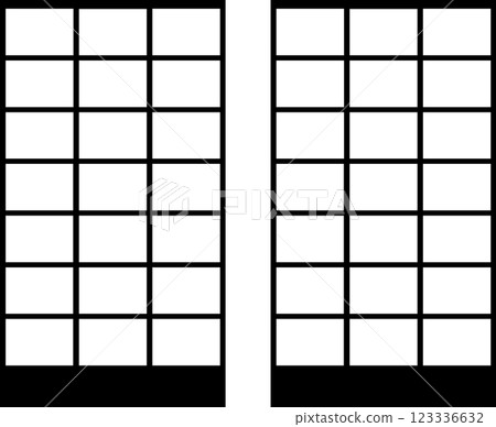 Japanese-style Shoji screen silhouette material Japanese-style Shoji screen silhouette material 123336632