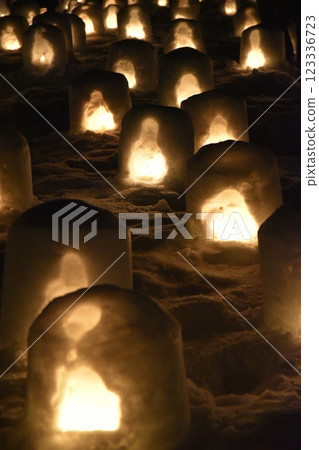 Snow huts at the Yokote Snow Festival, Akita Snow huts at the Yokote Snow Festival, Akita 123336723