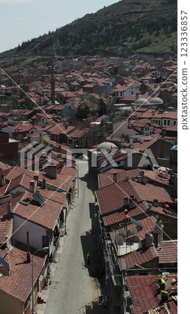 Top aerial drone city pattern architecture Top aerial drone city pattern architecture 123336857