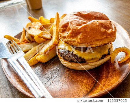 Madarao Kogen ski area specialty Tyrolean hamburger Madarao Kogen ski area specialty Tyrolean hamburger 123337025