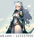 Anime style lady in armour 123337050
