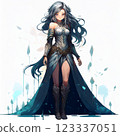 A lady in the rain 123337051