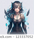 A woman gazing 123337052