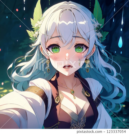 A silver haired girl 123337054