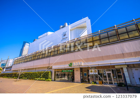 日本橫濱城市景觀，二月。 26日櫻木町車站北檢票口（西口）景色 123337079