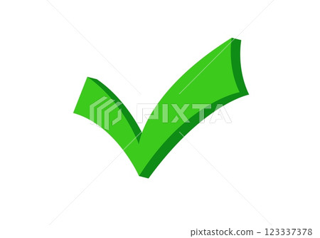 Green checkmark symbol for success and confirmation Green checkmark symbol for success and confirmation 123337378