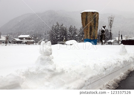 Echizen Ono Arashima no Sato Roadside Station in Winter (Ono City, Fukui Prefecture) 123337526