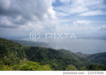 A view over Lake Taal and the Taal Volcano, from Tagaytay City, the Philippines A view over Lake Taal and the Taal Volcano, from Tagaytay City, the Philippines 123337649