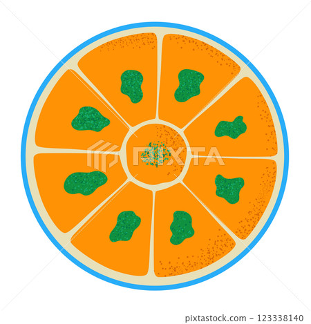 Traditional Turkish dessert baklava with pistachios. Hand drawn vector illustration. Traditional Turkish dessert baklava with pistachios. Hand drawn vector illustration. 123338140