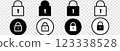 Lock icon vector set illustration. 123338528