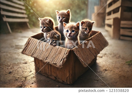 Abandoned cat image 123338820