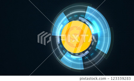 2D Coin Rotation 360 Degree in Digital Technology Futuristic Hud Equalizers 2D Coin Rotation 360 Degree in Digital Technology Futuristic Hud Equalizers 123339283