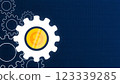 2D Coin Rotation 360 Degree in Gear Working Efficiency Background 123339285
