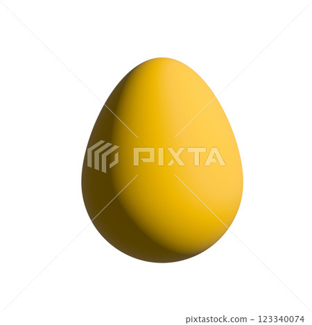 Easter Egg Isolate. 3d realistic Easter egg set. Colorful eggs icon 123340074