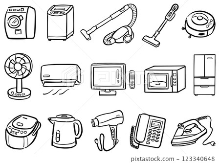 家電插圖,1色 家電插圖,1色 123340648