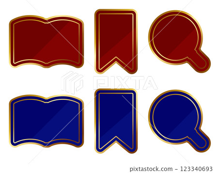 一套六個豪華書籍相關框架 123340693