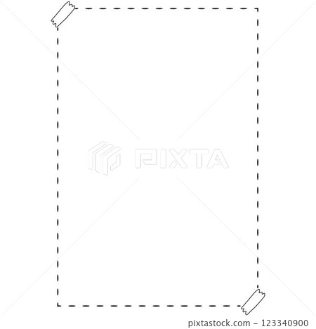 dashline frame paper template printable 123340900