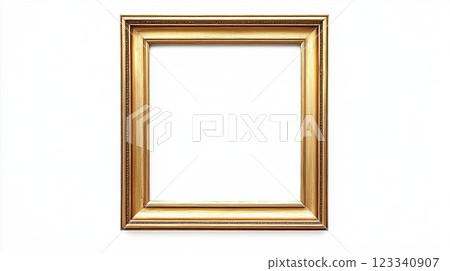 Gold frame and white background Gold frame and white background 123340907