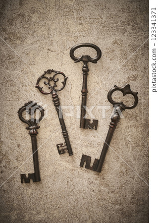 Four types of antique keys 123341371