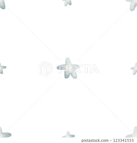 Stars blue water raindrops watercolor pattern. Seamless sea print. Hand drawn pirate style illustration on white background for textile design, fabric, packaging, clothes, wallpaper, print Stars blue water raindrops watercolor pattern. Seamless sea print. Hand drawn pirate style illustration on white background for textile design, fabric, packaging, clothes, wallpaper, print 123341553
