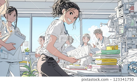 A nurse heading to a conference 123341750