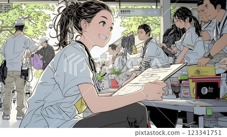 A nurse heading to a conference 123341751