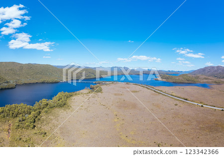 Lake Burbury near Queenstown in Tasmania Australia 123342366