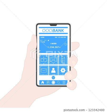 手與智能手機 123342480