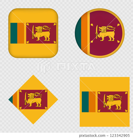 Sri Lanka Flag Icons Pack. Vector illustration. 123342905