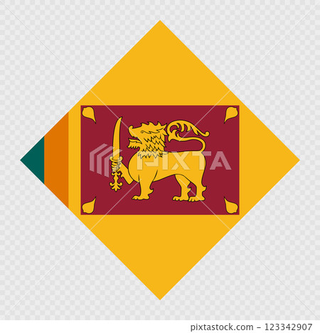 Sri Lanka rhombus flag. Vector illustration. 123342907