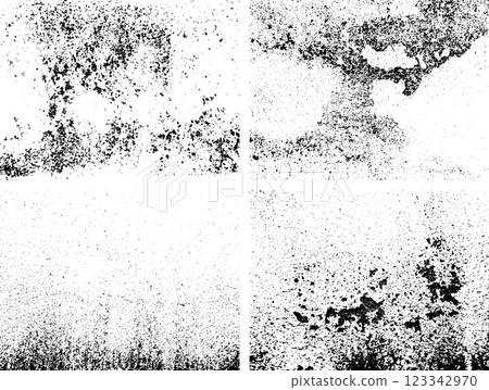 Black and white grunge. Distress overlay texture. Abstract surface dust and rough dirty wall background concept. Distress illustration simply place over object to create grunge effect. Vector EPS10. 123342970