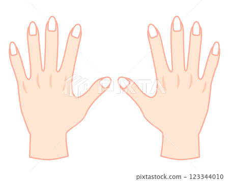 練習美甲的雙手指甲插畫素材 2 123344010