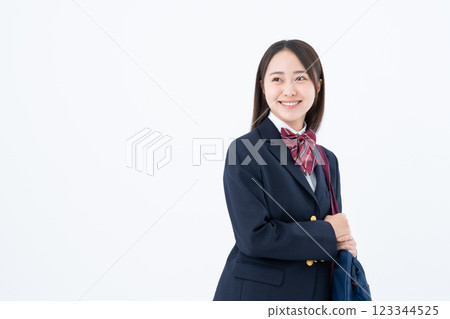 High school girl with a bag High school girl with a bag 123344525