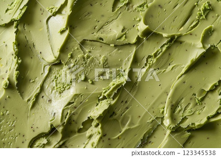 Close-up of Vibrant Green Texture Surface with Organic Patterns 123345538
