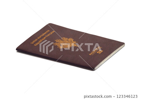 French passport isolated on white background French passport isolated on white background 123346123