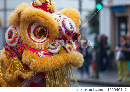 Lion Dancing during the Guan Di Festival 123346142