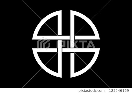 Celtic Shield Knot, Celtic cross to ward off evil spirits, powerful symbol, symbolizes protection, strength, and resilience. Tattoo sign Norse, and Viking traditions. Vector isolated black background Celtic Shield Knot, Celtic cross to ward off evil spirits, powerful symbol, symbolizes protection, strength, and resilience. Tattoo sign Norse, and Viking traditions. Vector isolated black background 123346169