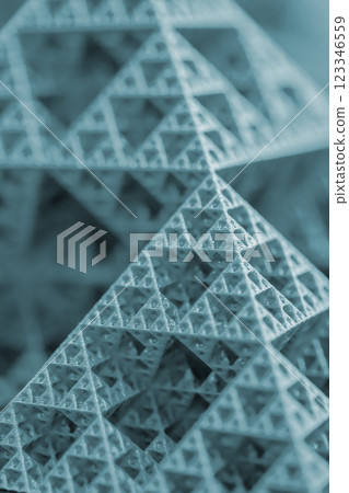 Small model of pyramid printed on 3D printer close-up. Object created on 3D printer from molten plastic. 3D printing technology. Additive modern new progressive technologies. FDM technology Blue color Small model of pyramid printed on 3D printer close-up. Object created on 3D printer from molten plastic. 3D printing technology. Additive modern new progressive technologies. FDM technology Blue color 123346559