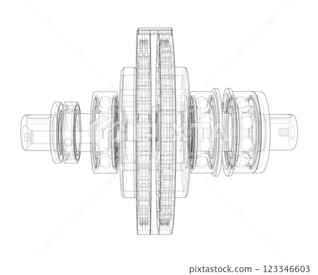 Wave Reducer. Vector illustration, 3d render 123346603