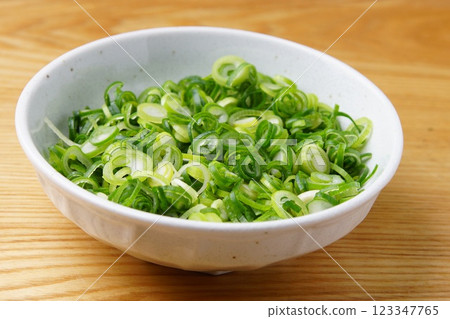 Scallion onion 123347765
