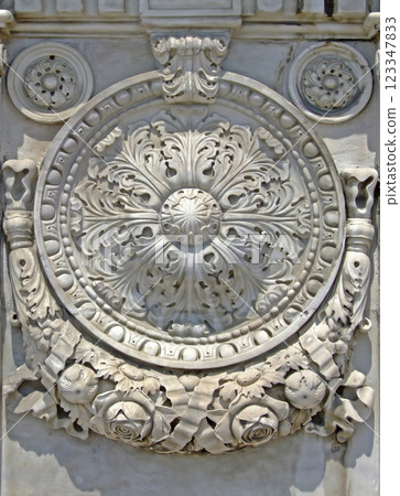 Marble wall detail 123347833